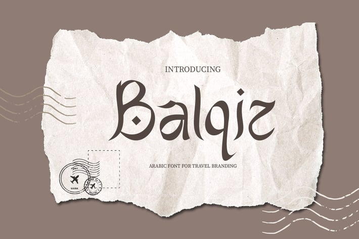 Balqiz - Elegant Arabic Font for Travel Branding