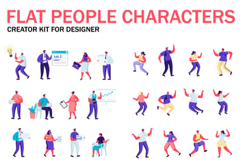 Flat People Character Creator Kit