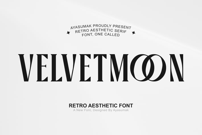 Velvet Moon - Retro Aesthetic Font