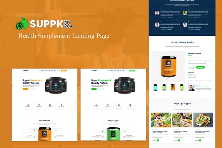 Suppke - Health Supplement Landing Page