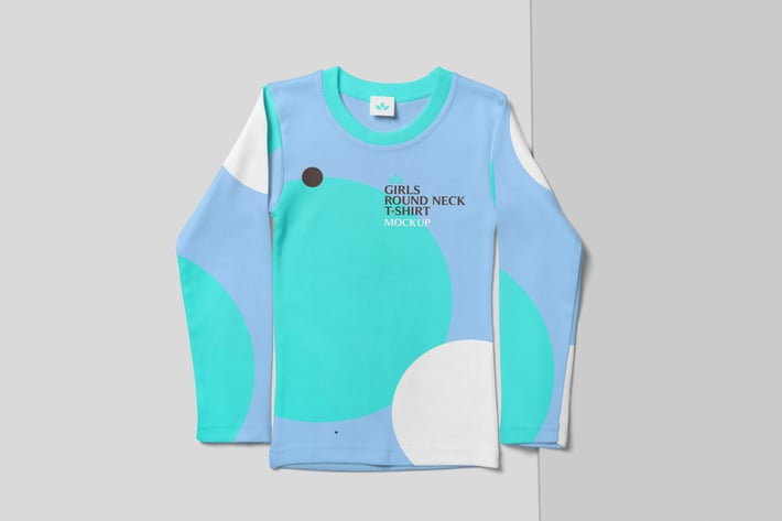 Girls Full Sleeve T-shirt Mockups