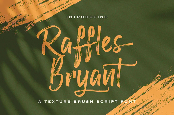 Raffles Bryant - Textured Brush Font