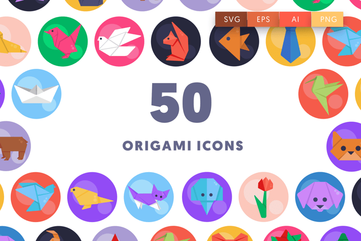 50 Origami Icons