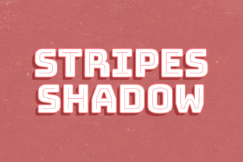 Stripes Shadow Text Effect