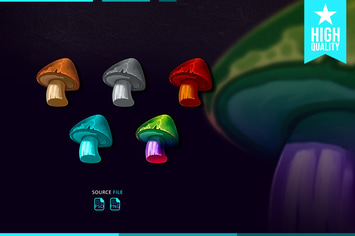 Sub Badges Fungi for Twitch