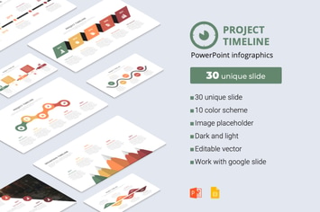 project timeline powerpoint infographics