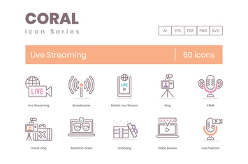 Live Streaming Icons 