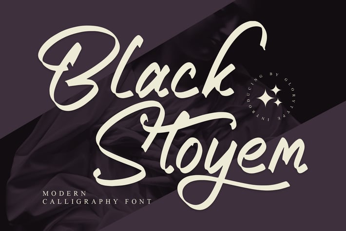 Black Stoyem Modern Calligraphy Font