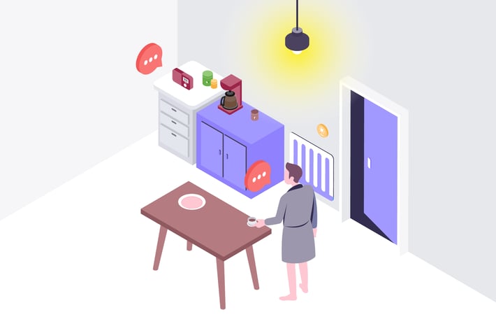 Smartthings Voice Control Isometric Illustration