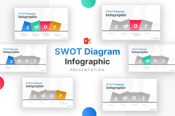 SWOT Diagram Business Boxes Management Infographic