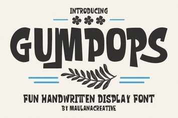 Gumpops Handwritten Display Font