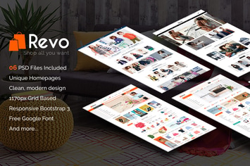 Revo - Modern Multipurpose PSD eCommerce Template