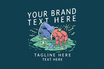 vintage design illustration of beach trash