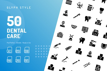 Dental Care Glyph Icons
