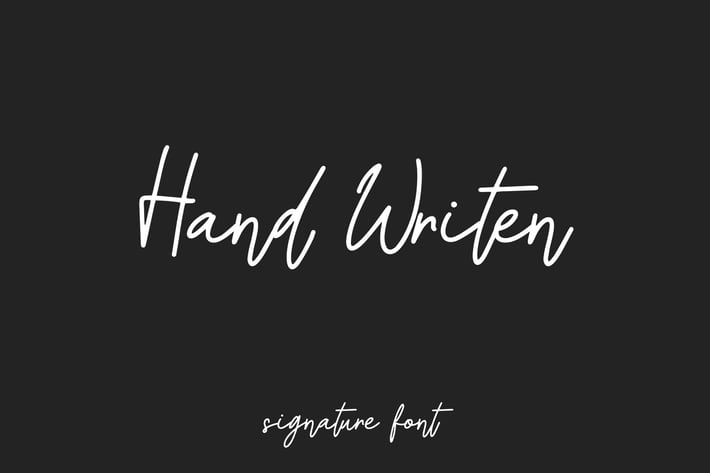 Hand Writen - Signature Font