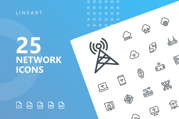 Network Lineart Icons