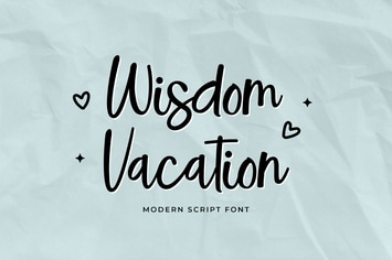 Wisdom Vacation Calligraphy Font