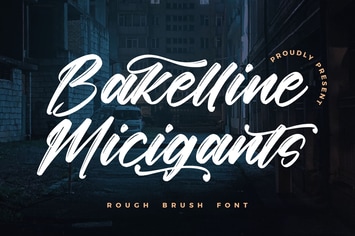 Bakelline Micigants Rough Brush Font