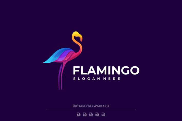 Flamingo Gradient Colorful Logo