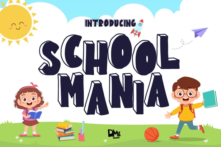 School Mania - Block Crafty Font 
