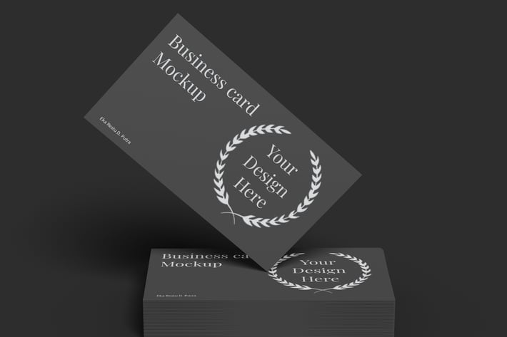 Business Card Mockup Zoom in style