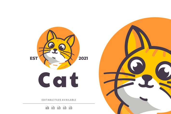 Cat Cartoon Logo