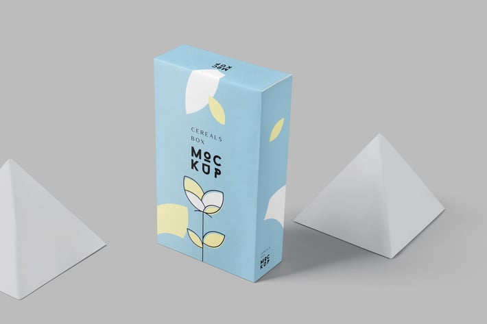 Cereals Box Mockup - Slim Size Box