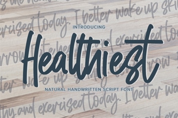 Healthiest  -Natural Handwritten Script Font