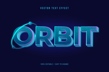 Blue Orbit Text Editable