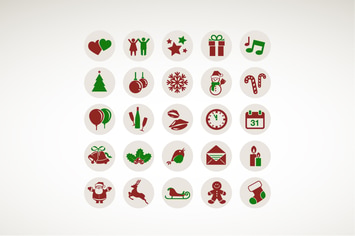 Christmas and New Year Icons