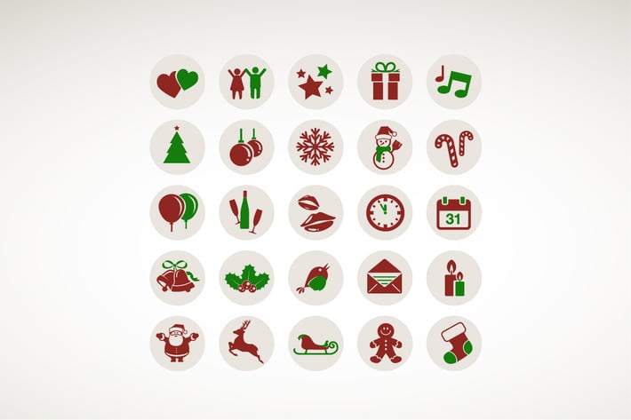 Christmas and New Year Icons