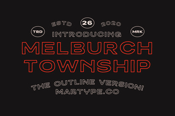 Melburch Typeface (Outline Version)