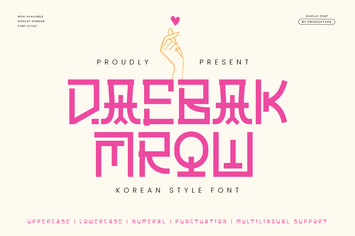 Daebak Mrow - Korean Style Font