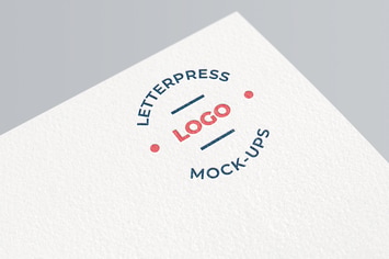 Simple Letterpress Logo Mockup