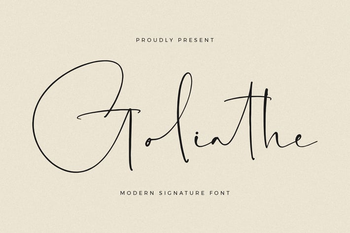 Goliathe Modern Signature Font