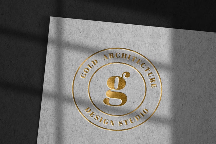 Luxury Debossed Logo Mockup on Kraft Paper