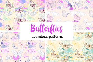 Butterfly Seamless Patterns