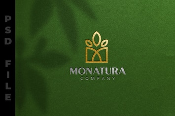 Gold and Silver Texture Mockup Logo
