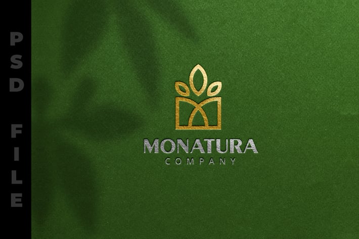 Gold and Silver Texture Mockup Logo