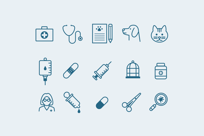 15 Veterinary Icons
