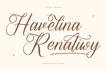 Havelina Renatiwy Modern Script Font