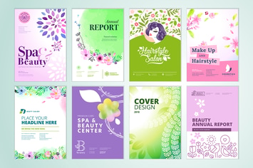 Brochure, annual report, flyer design templates