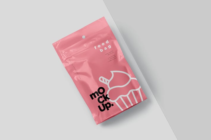 Foil Paper Stand Up Packaging Pouch Mockups