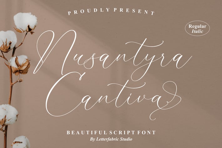 Nusantyra Cantiva Script Font
