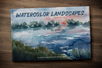 Hand Painted Watercolor Landscapes Volume 1