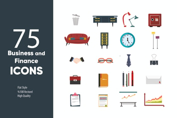 Business and Finance Vectorel Icons Set