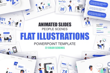 Management Flat Illustration Powerpoint Template