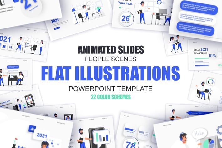 Management Flat Illustration Powerpoint Template
