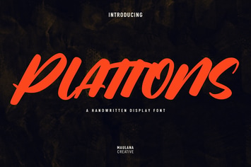 Plattons Handwritten Display Font