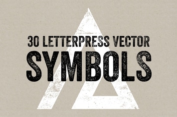 Letterpress Vector Symbols